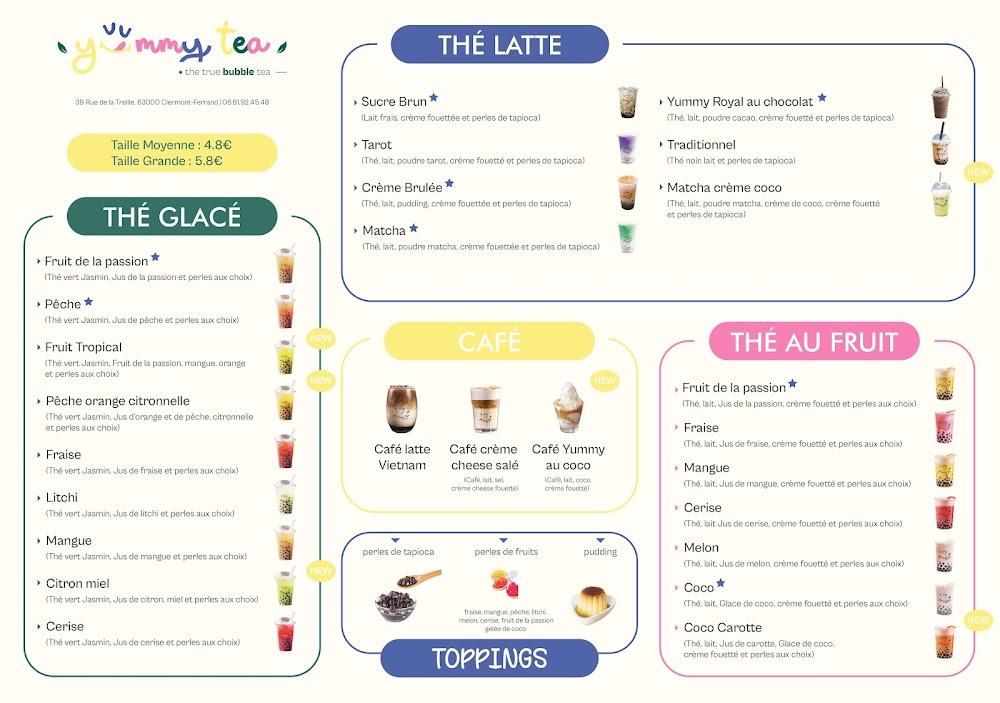 YUMMY TEA - Menu Image 1
